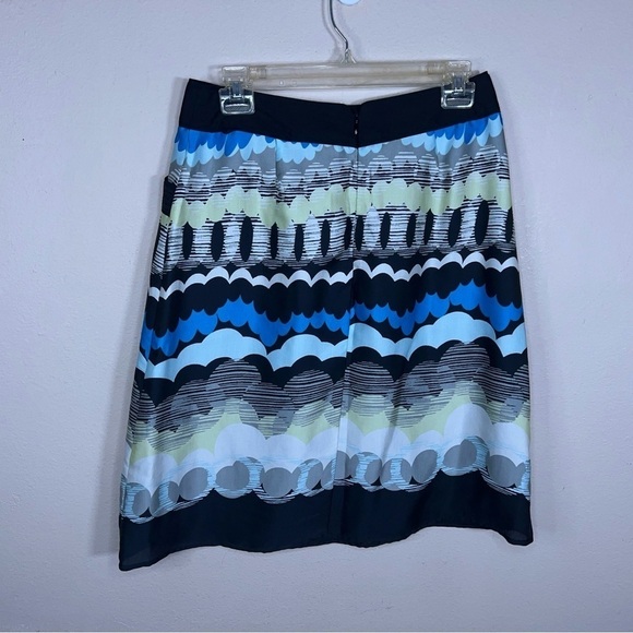 SIZE 2 APOSTROPHE ALINE SKIRT LINED COLORFUL  BLUE GREEN BLACK - Picture 3 of 10